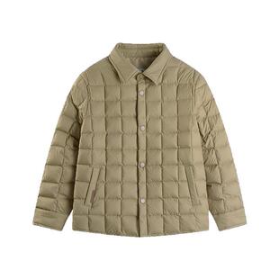 EBAER儿童轻薄排骨羽绒服2025秋冬新款男女童白鸭绒三防羽绒外套