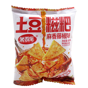 米西乐土豆糍粑500g小包花椒锅巴麻辣味椒香陕西特产休闲零食小吃