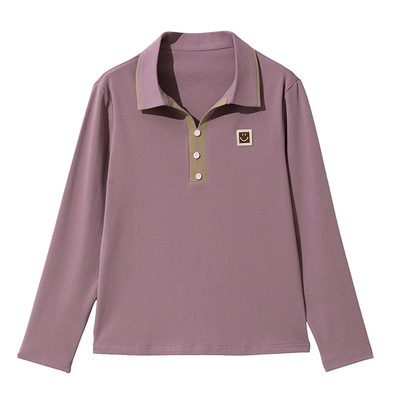 不起球不褪色妈妈纯棉长袖上衣女