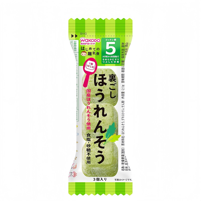 日本进口和光堂蔬菜泥鳕鱼泥5月+