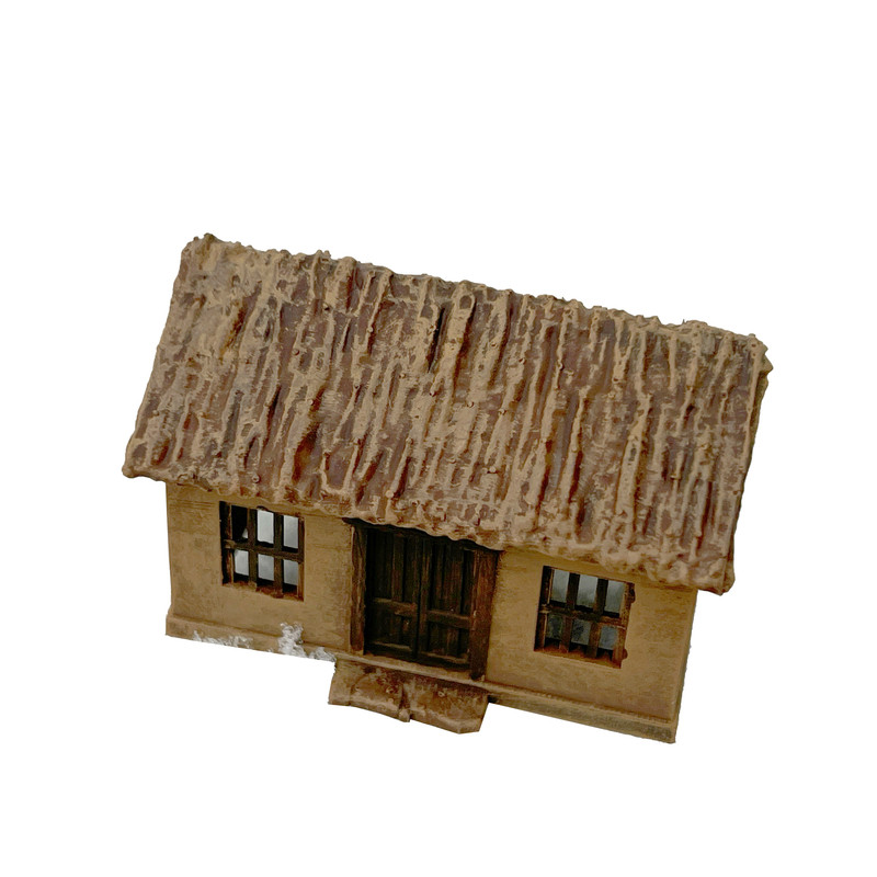 钰书房仿真小草房鱼缸造景盆景假山茅屋古建3D打印微景观国风树脂