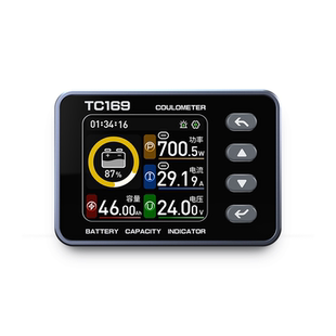 TC169彩屏库仑计电量显示器移动电源AGV堆高车铁锂电池容量检测表