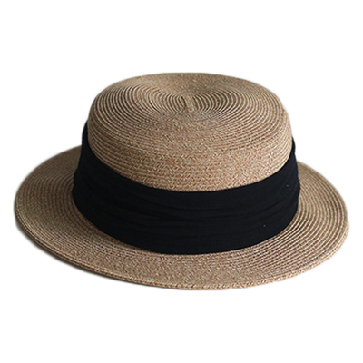 户外法式休闲平檐原生纸草草帽