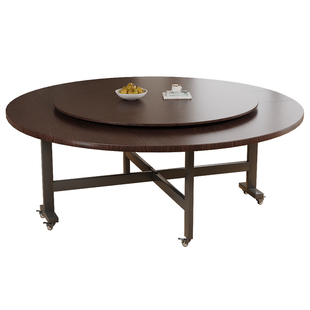 折叠餐桌折叠式桌子家用折叠桌圆桌出租房饭桌新型多功能移动餐桌