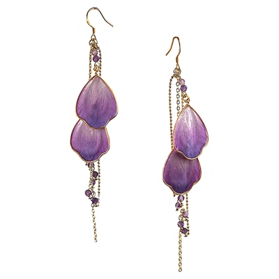 非遗绒花925防敏仙气耳钩