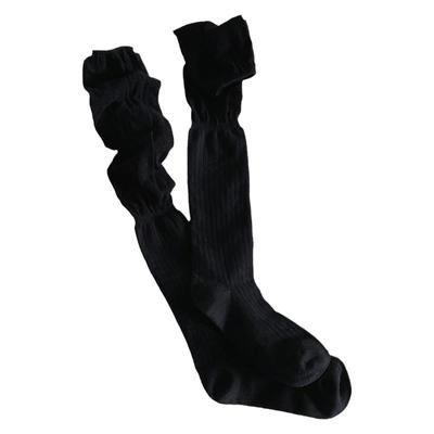 长筒袜美腿显瘦纯棉配靴子过膝袜