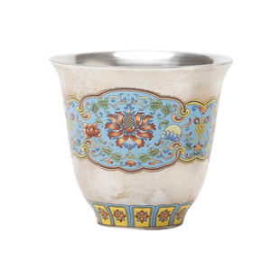 JOJO'S L. PD.proceedings.茶杯掐丝银珐琅彩999鎏银品茗杯 |会刊