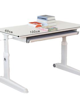 日本Aooboy儿童学习桌实木书桌写字家用小学生大白桌可升降课桌椅