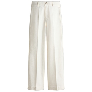 HM女装牛仔裤冬季直筒复古牛仔裤时尚高腰设计潮流长裤1314616