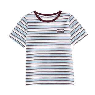 betu百图百搭撞色条纹T恤女短袖2026年夏季新款圆领纯棉体恤衫