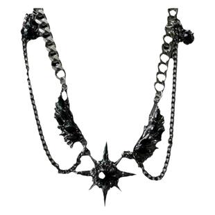 暗黑项链男款高级感choker翅膀小众亚文化颈链女原创设计感锁骨链