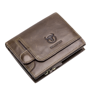 头层牛皮钱包男复古风大容量多卡位真皮竖款驾驶证钱卡包一体皮夹