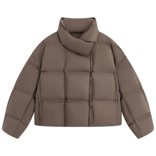 【商场同款】阿依莲白鸭绒加厚羽绒服女25冬季新款复古短款外套