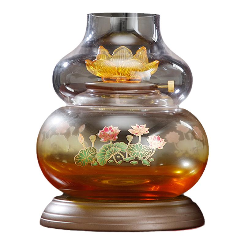 供佛莲花酥油灯防风油灯供灯家用