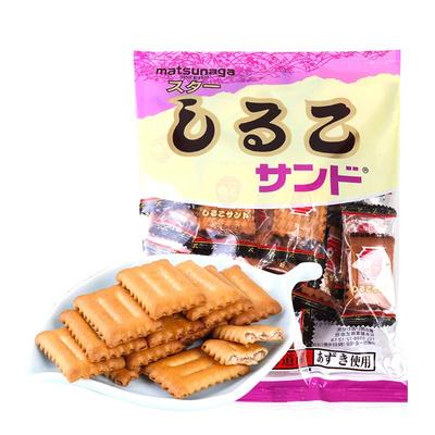 进口松永制果红豆夹心饼干独立袋