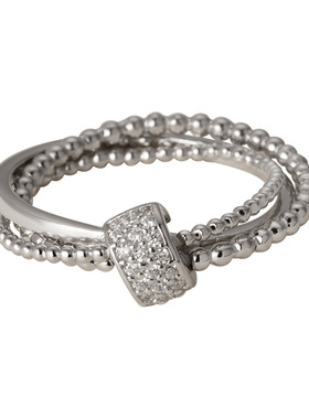 素图925银小众设计气质指环戒指