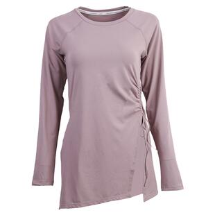 运动上衣女宽松速干显瘦遮臀中长款训练健身T恤瑜伽服长袖春季