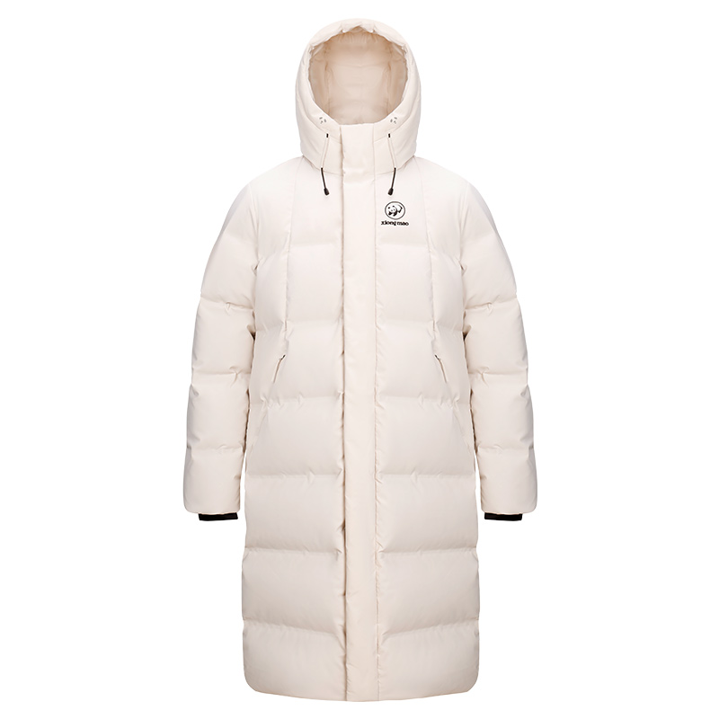 熊猫户外长款羽绒服女2025新款男女同款秋冬保暖舒适鸭绒外套