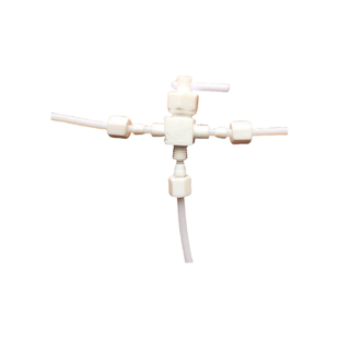 特氟龙（PTFE）三通换向阀聚四氟乙烯三通开关阀1/4管1/8管6MM3MM
