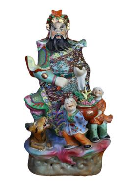 景德镇567厂瓷武财神赵公明摆件