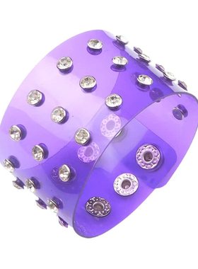 闪亮水钻星星瑞丽透明软塑料手链