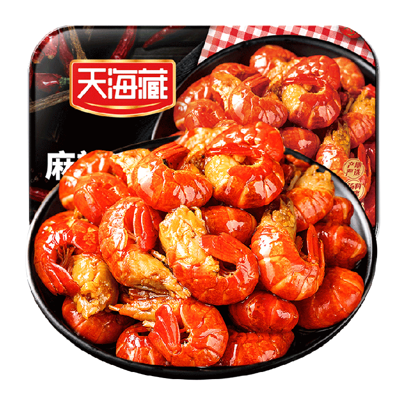 天海藏麻辣小龙虾尾生鲜新鲜香辣盒装虾球加热即食