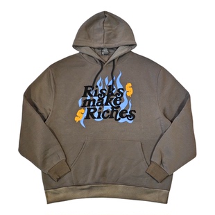 瑕疵处理胸围130CM老美街头Oversized潮品落肩款棉绒厚实套头卫衣