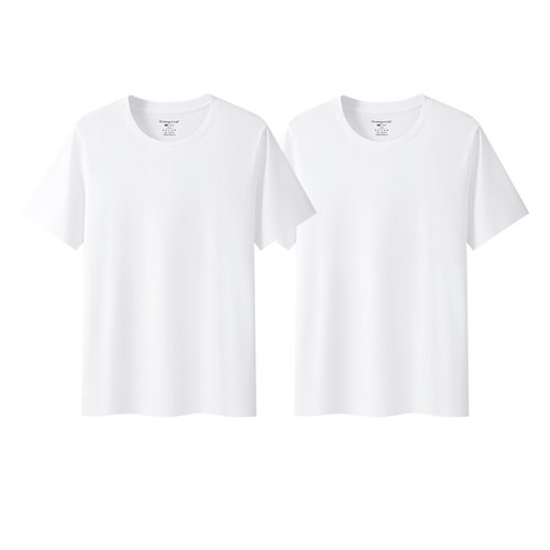 三枪100%正宗新疆棉男士T恤纯棉短袖青年全棉汗衫薄款圆领纯白夏