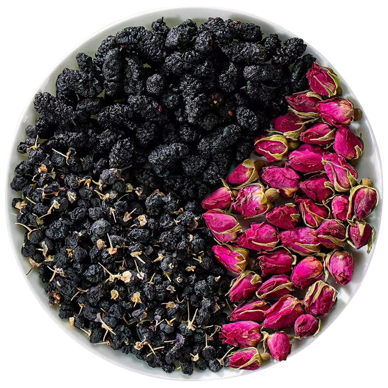黑枸杞桑葚玫瑰花茶熬夜养生茶包
