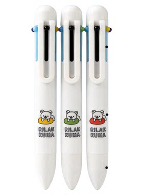 爱好按动圆珠笔8色迷你多色笔