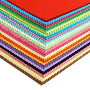4k彩色硬卡纸手工幼儿园黑色卡纸4开卡纸8k黑卡纸8开白色红色四开大张小学生软diy美术绘画贺卡彩纸绿色批发