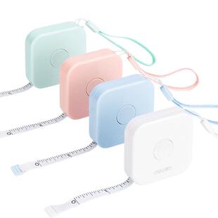 得力文具79652迷你小卷尺随身可爱2米三围测量尺软尺卡通皮卷尺子