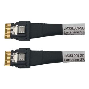 SlimSAS 8654公对公硬盘转接线 4i8i服务器连接线延长线80CM 立讯