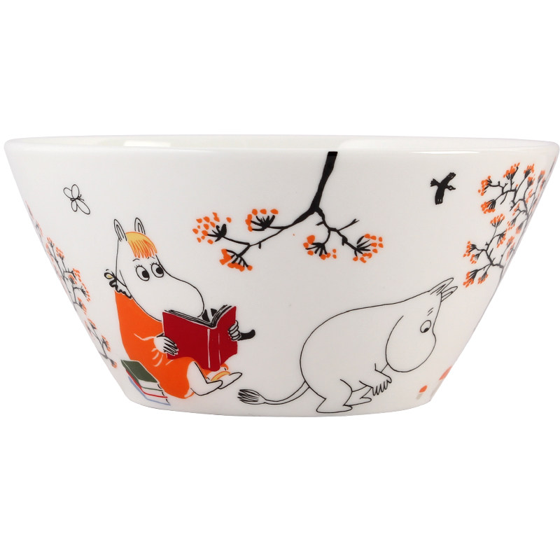 moomin姆明官方餐具骨瓷碗套装儿童漂亮饭碗餐盘个人专用陶瓷盘子