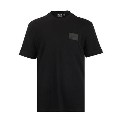 阿玛尼男士机缝章全棉短袖T恤