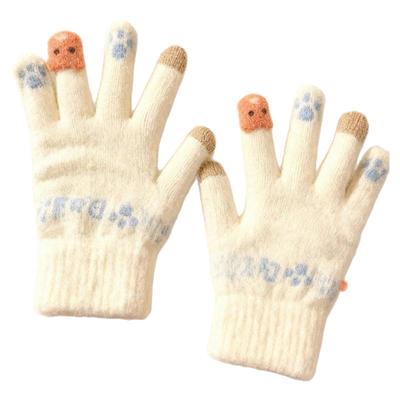 卡通触屏针织手套保暖可爱双在线