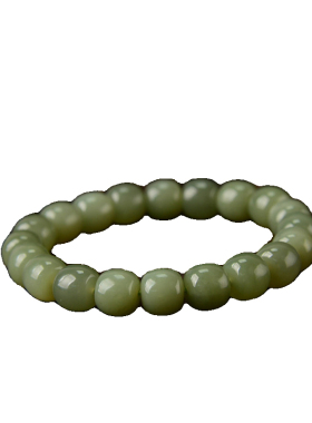 和田玉老型珠手串手链黄口料精选