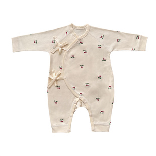 新生儿秋冬季连体衣初生和尚服小宝宝秋装婴儿百天可爱爬服套装女