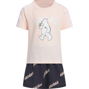Adidas/阿迪达斯正品 LG CD TEE SET 运动小童短袖套装IQ0853