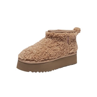 热风加绒雪地靴女鞋2025年冬季新款保暖时尚毛绒棉鞋松糕底短筒靴