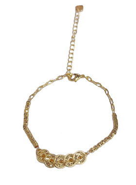 新中式碎碎冰五帝钱币超闪手链