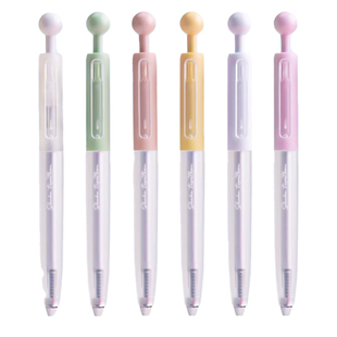 禾硕摇头晃脑按动中性笔高颜值学生速干顺滑刷题笔0.5mm黑色水笔