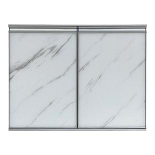 橱柜门板自装免打孔灶台钢化玻璃带框晶钢门订制厨房厨柜门定制