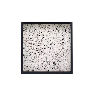 轻奢天然马毛方形托盘置物收纳摆件现代简约样板间桌面软装饰品