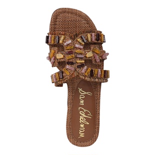 虞书欣同款SAM EDELMAN山姆爱德曼春彩石一字外穿凉拖鞋BAY STONE