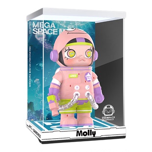 泡泡玛特MEGA SPACE MOLLY400派大星手办亚克力场景展示盒POPMART
