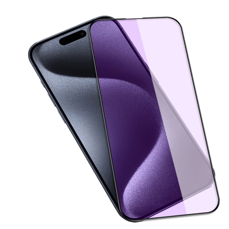 适用苹果15/15Pro黑边钢化膜iPhone15Plus防爆玻璃膜15ProMax全屏5G手机高清护眼防蓝光保护贴