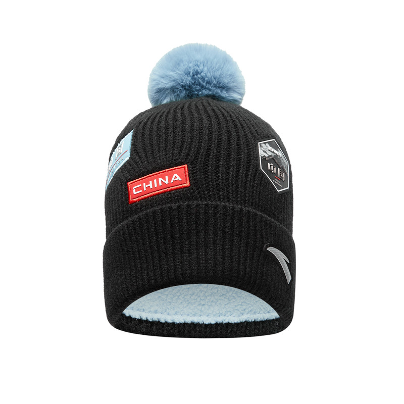 安踏儿童加绒帽子宝宝帽子2026秋冬新款户外羊毛针织帽加厚毛线帽