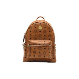 【自营】MCM男女同款经典老花双侧铆钉双肩包出游背包