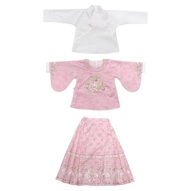 女童春季重工刺绣琵琶袖汉服